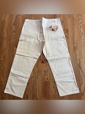 New Stan Ray Pants Mens 46x32 Carpenter Painter Speckled Off White Made in USA